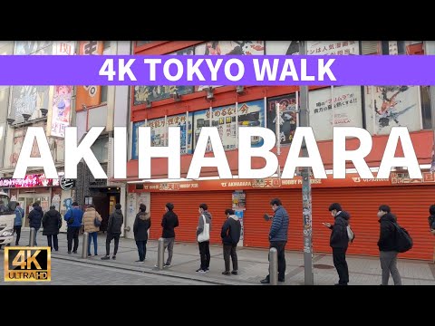 【4K】Walk Japan, Tokyo Akihabara, District for electronic and otaku goods, 2021 Jan