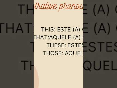 Pronome demonstrativo em inglês