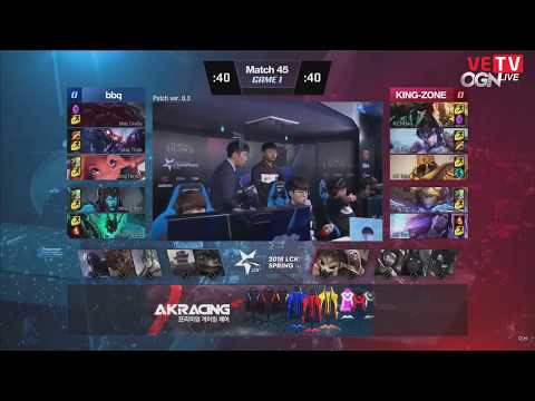 BBQ vs. KZ - Week 5 Game 1 | LCK Spring Split | bbq OLIVERS vs. KING-ZONE DragonX (2018)