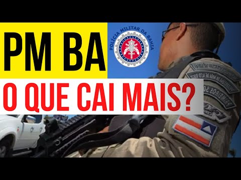 Concurso PMBA: O QUE CAI MAIS EM CADA DISCIPLINA PARA SOLDADO