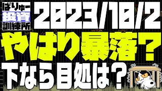 やはり暴落方向か？強引な下げが続く・・の話