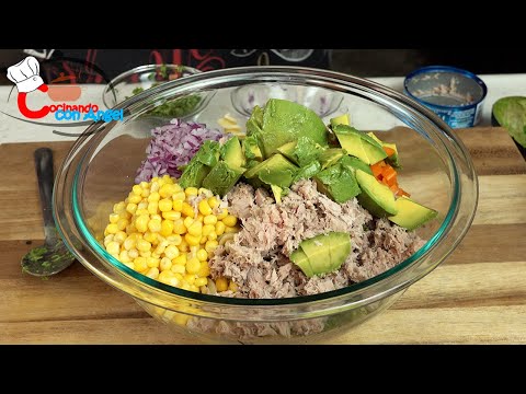Ensalada De Pasta Con Atún Fácil y Sabrosa