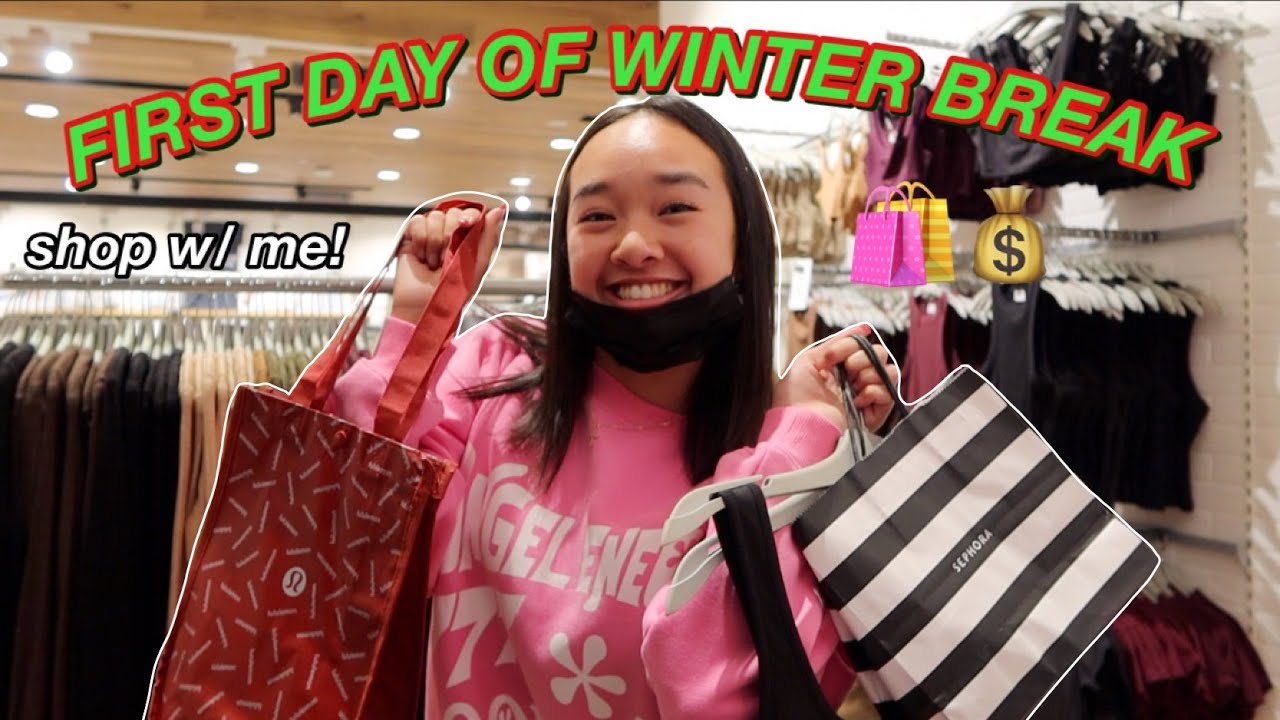 FIRST DAY OF WINTER BREAK 🛍 shop w/ me | Vlogmas Day 18!