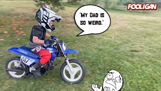 I gave my son a camera while riding... He made fun of me. | Fooligan Jr.