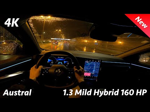 Renault Austral 2023 - Night POV Review in 4K (Mild Hybrid 160), Consumption