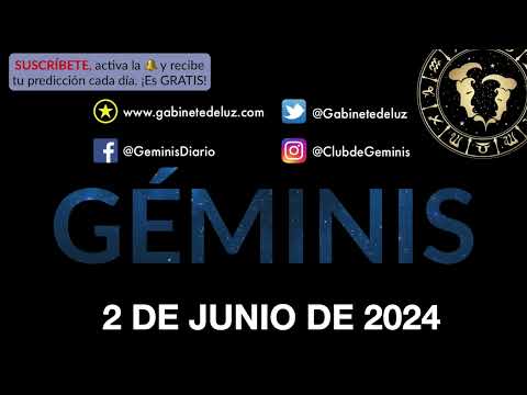 Horóscopo Diario - Géminis - 2 de Junio de 2024.