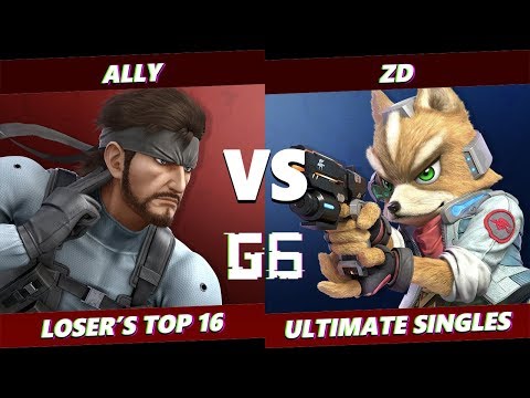 Glitch 6 SSBU -  Ally (Snake) VS  Demise | ZD (Fox) Smash Ultimate Loser's Top 16