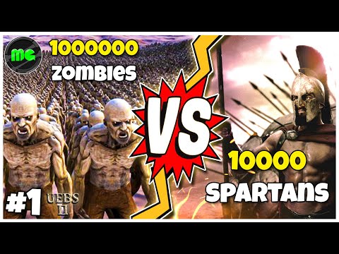 1000000 Zombies VS 10000 Spartans | UEBS 2 | Manguni Gamer