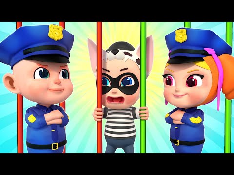 Rescue Baby's Toys - Police Officer Song + Wheels On The Bus | More Nursery Rhymes & Rosoo Kids Song