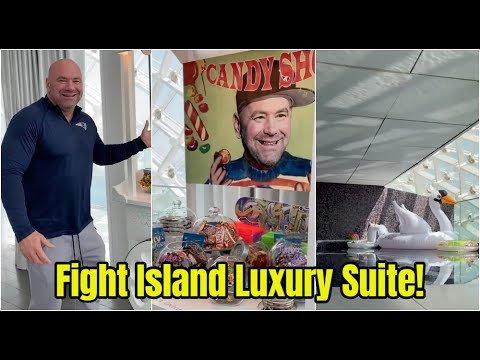 Dana White shows of LUXURY Fight Island suite!
