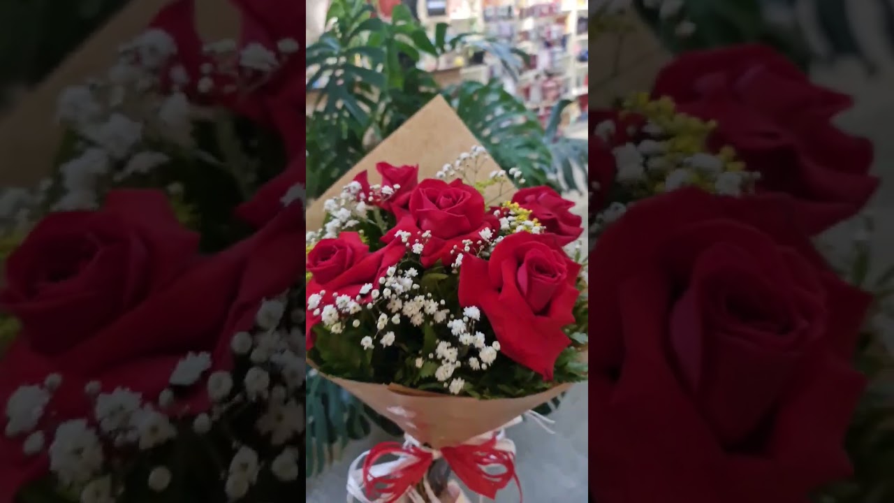 Buquê Tradicional Com 5 Rosas Vermelhas