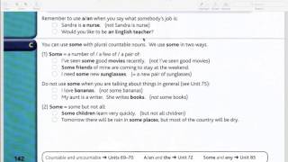 Countable nouns with a/an and some
