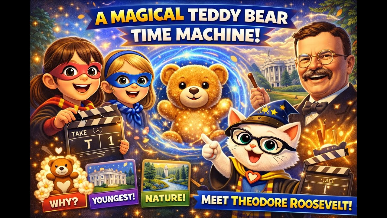 🧸 A Magical Teddy Bear Time Machine! | Meet Theodore Roosevelt for Kids