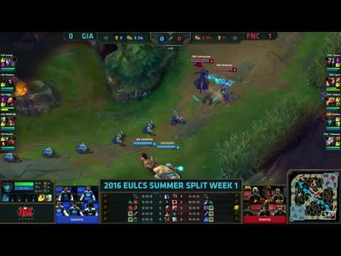 FNC vs. GIA LOL Esports | Game 2 Summer Week 1 Day 1:Fnatic vs. Giants