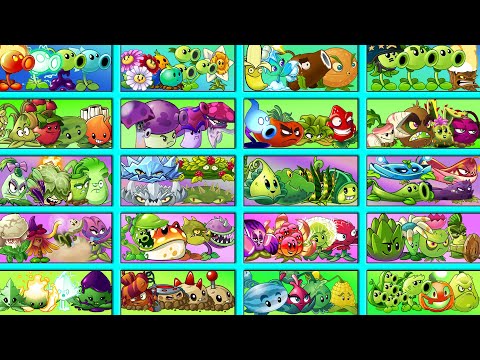 Random 20 Team 4 Plants Battlez - Which Team Plant Will Win? - PvZ 2 Gameplay