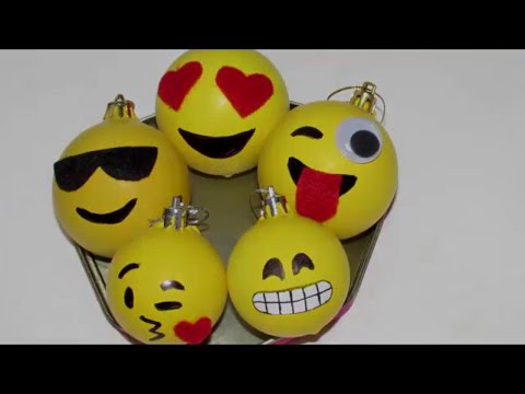 DIY: bolas de natal emoticon