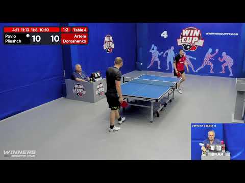 17:30 Плющ Павел 1-3 Дорошенко Артём стол 4  ЮГ-3  16.06.22