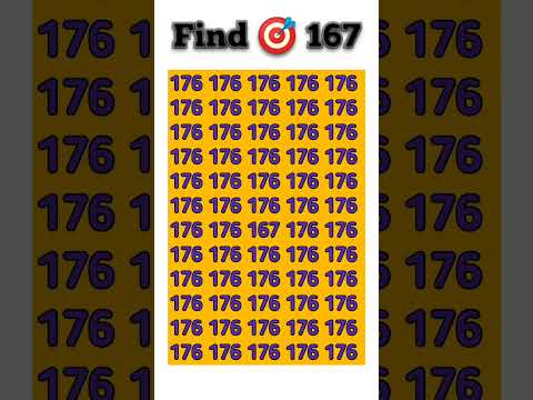 Find the Number 👉 167 in given time #shorts