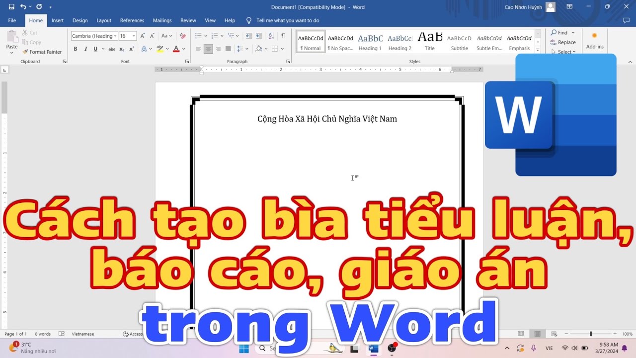 How to create covers for essays, reports, and lesson plans in Word