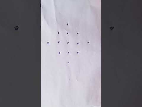5-1 dots rangoli🤩-Small muggulu-daily rangoli-melikala muggulu-sikku kolams-#haibujjirangoli-#shorts