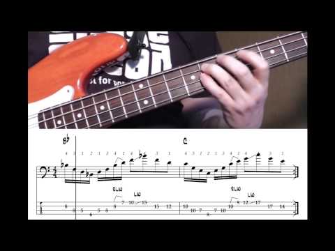 Etüde zu 2-oktavigen Rückwärts-Arpeggien mit TAB