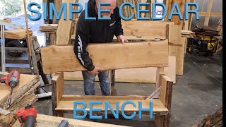 Rustic Rough-Sawn Cedar Bench Build