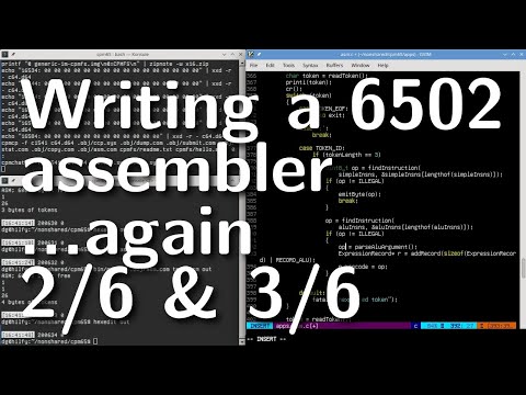 Writing a 6502 assembler for CP/M-65, parts 2/6 and 3/6