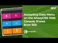 Accepting Data menu on the AhsayCBS web console shows error status 500