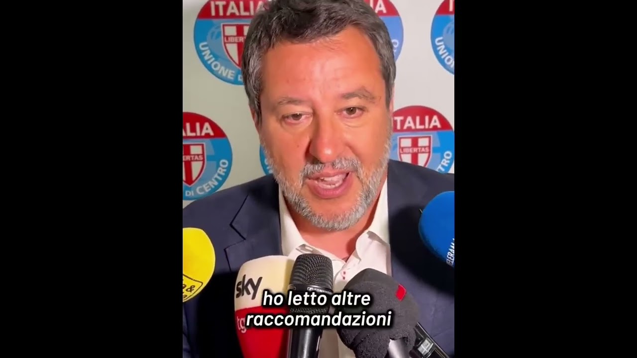 SALVINI: “CHE L'UE CI PERMETTA DI SPENDERE I NOSTRI SOLDI PER LA NOSTRA GENTE È IL MINIMO”