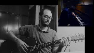 Zed and Two Naughts - acoustic guitar over piano cover