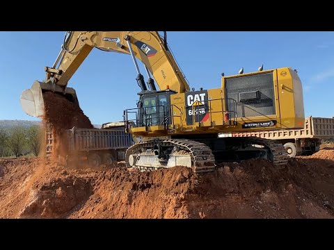 Caterpillar 6015B Excavator Loading Trucks - Sotiriadis Mining Works