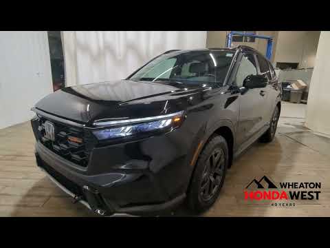 2026 Honda CR-V Hybrid TrailSport AWD in Crystal Black Pearl for sale at Wheaton Honda West in Calgary, AB