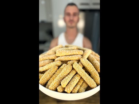 Cypriot Paximadia Recipe (Sesame Seed Breadsticks)