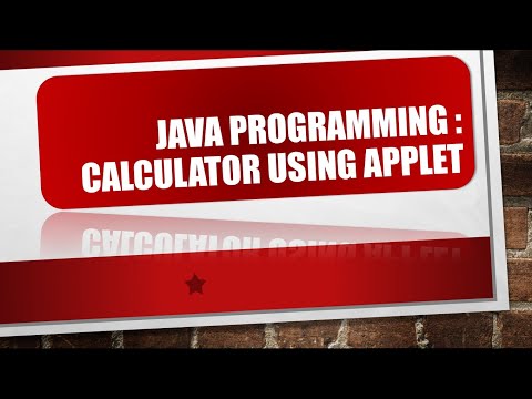 Java Programming Calculator Using Applets