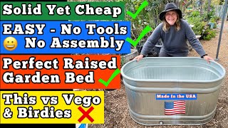 How to Build a Raised Bed EASY-Get a READY to GROW Metal Elevated Garden Container Vegetable Planter