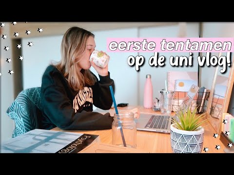 ALLEREERSTE TENTAMEN OP DE UNI VLOG!! *plannen, studeren + hoe mijn eerste tentamen op de UNI ging!*