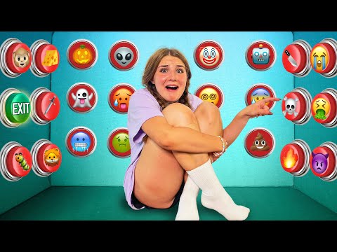 100 Mystery Buttons...Only 1 Will Let you ESCAPE this Box! ???? | Piper Rockelle