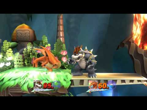 SSB4 Amiibo tourney Round 1:  Bowser vs Charizard