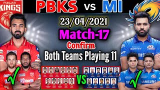 IPL 2021 Match-17 | Mumbai Indians vs Punjab Kings Playing 11 | MI vs PBKS Match Playing 11