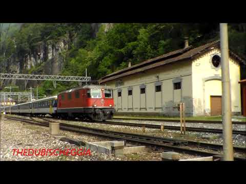 TRENO SVIZZERO IN TRANSITO VELOCE A ISELLE DI TRASQUERA (VB) DOM. 22 - 6 - 2014.