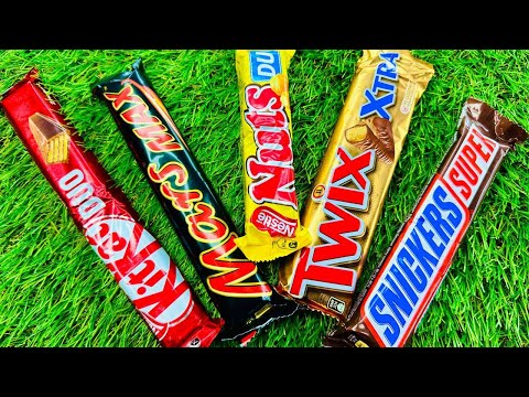 Satisfactory video  XXL  Snickers, Mars, Twix, Kit Kat and Nuts  ASMR  4K