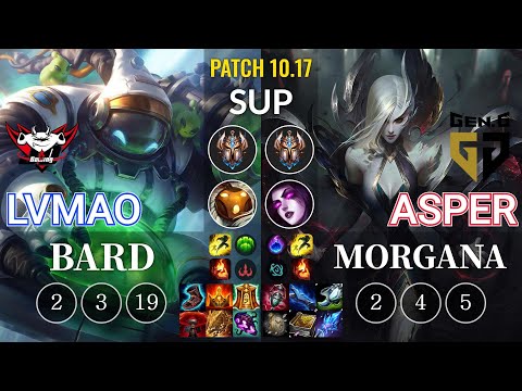 JDG LvMao Bard vs GEN Asper Morgana Sup - KR Patch 10.17
