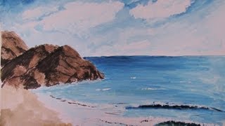 How To Paint a Realistic Watercolor Beach Scene