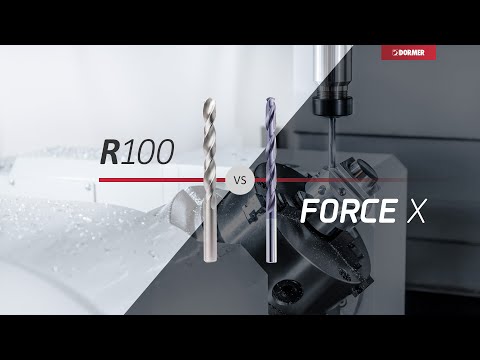 Dormer R100 vs Force X - Solid Carbide Drills Comparison