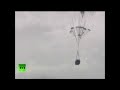 Российский десантник снял собственный прыжок с парашютом во время учений 