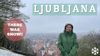 IT'S SNOWING?! | Cold Day in LJUBLJANA