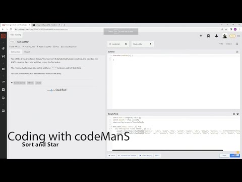 Codewars Javascript Sort And Star