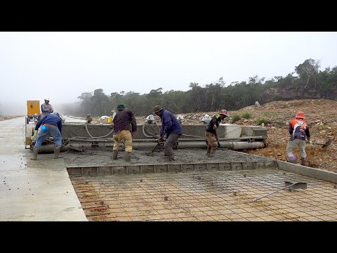 Incredible Modern Concrete Road Construction with Paving Machines | Amazing Modern Construction Work