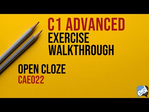 C1 Advanced Exam - Open Cloze Guided Correction | CAE022