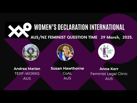 AUS/NZ Feminist Question Time 29 March 2025  [COMPLETE WEBINAR] #WDI #FQT